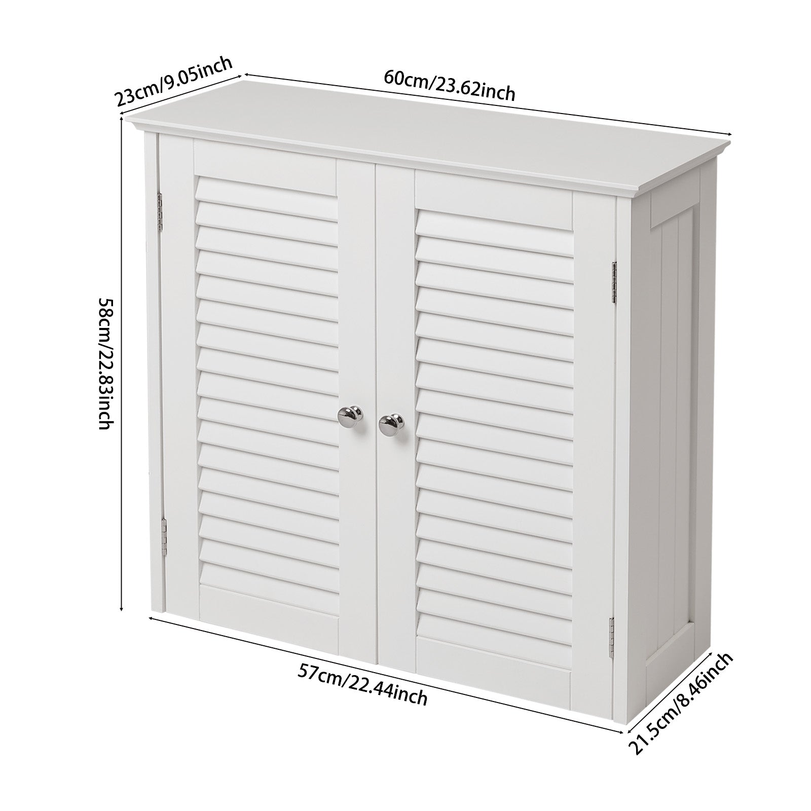 White Shutter Wall Cabinet