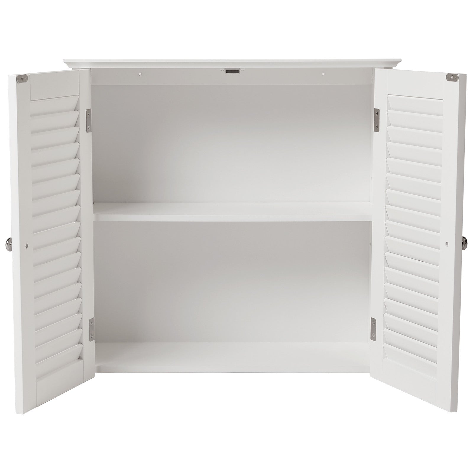 White Shutter Wall Cabinet