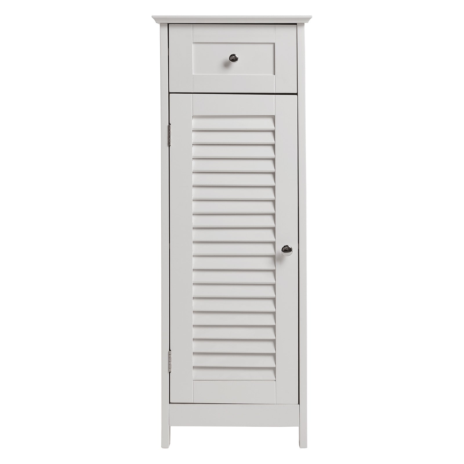 White Shutter Wooden Floor Cabinet