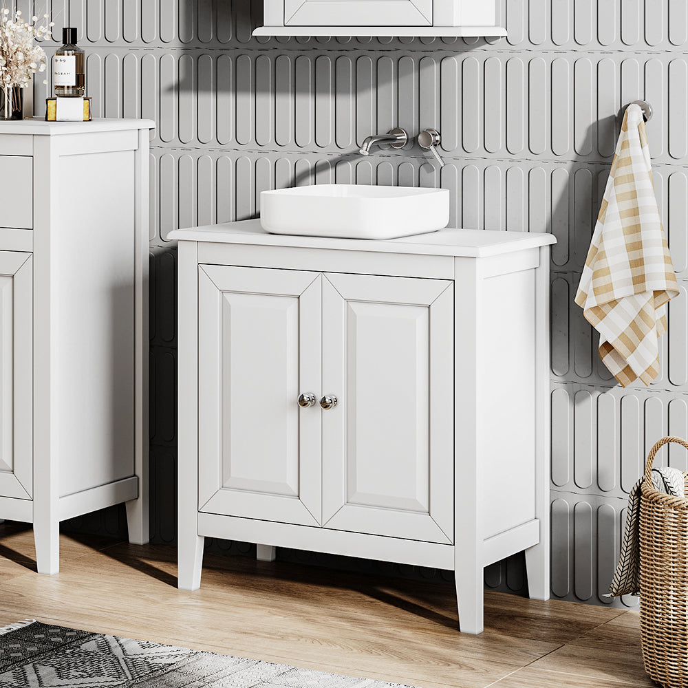 Raised Doors Bathroom Vanity Unit Under Sink Storage Cabinet