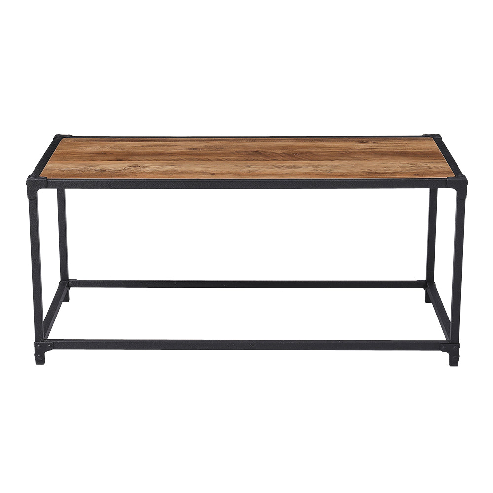 Metal Frame Wooden Top Coffee Table