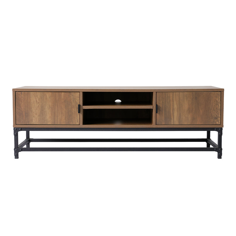 Metal Frame Wooden TV Stand Sideboard Storage