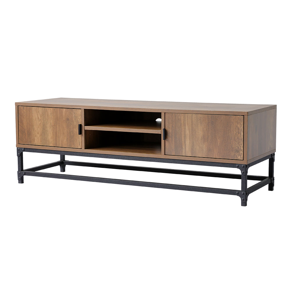 Metal Frame Wooden TV Stand Sideboard Storage