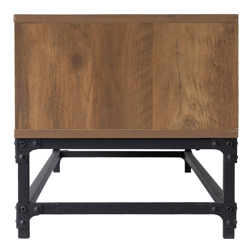 Metal Frame Wooden TV Stand Sideboard Storage