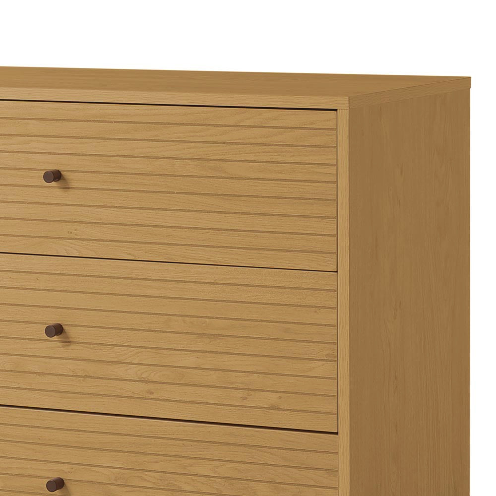 Wood Grain 4 Drawer Chest Storage Cabinet Sideboard