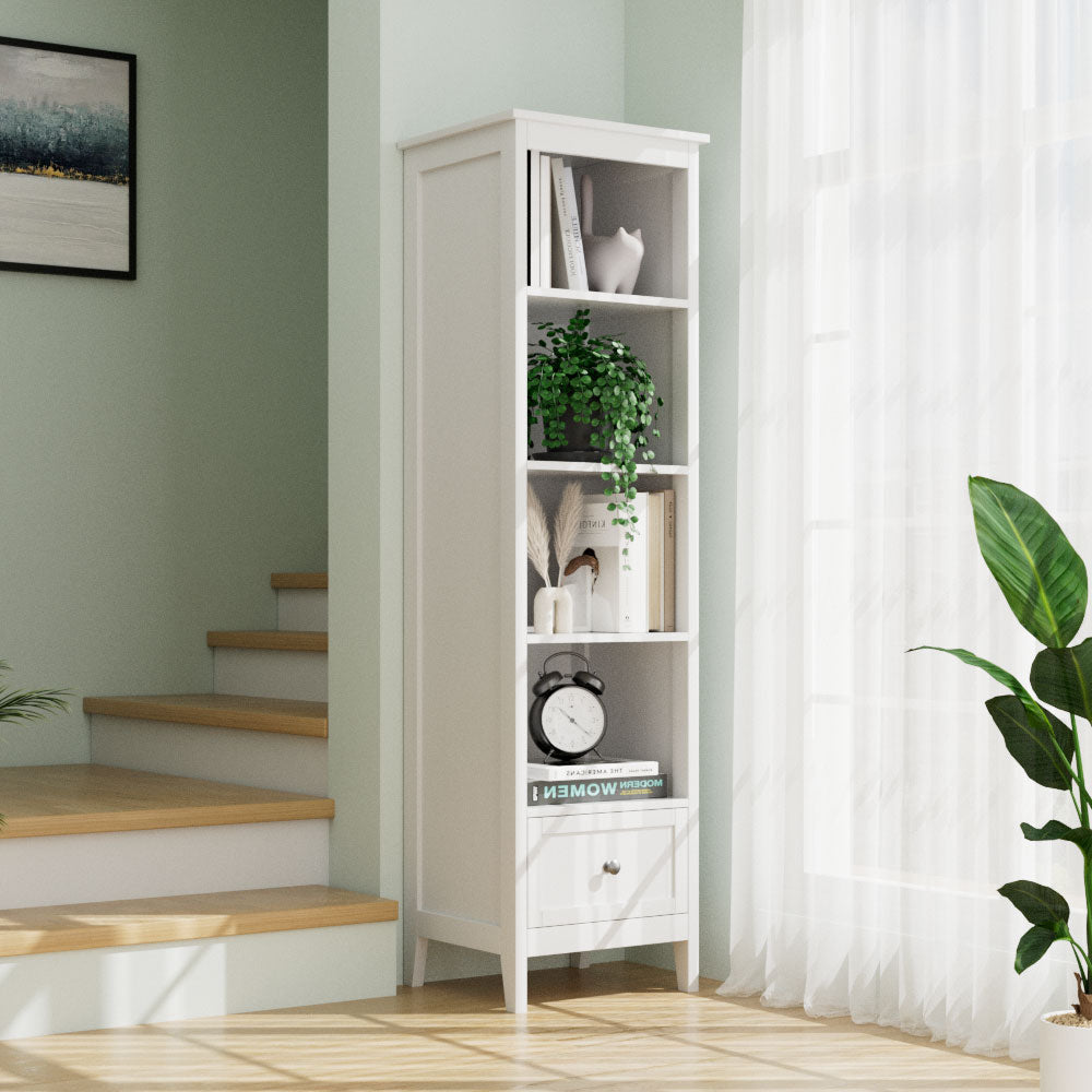 Classic White Wooden Tall Cabinet