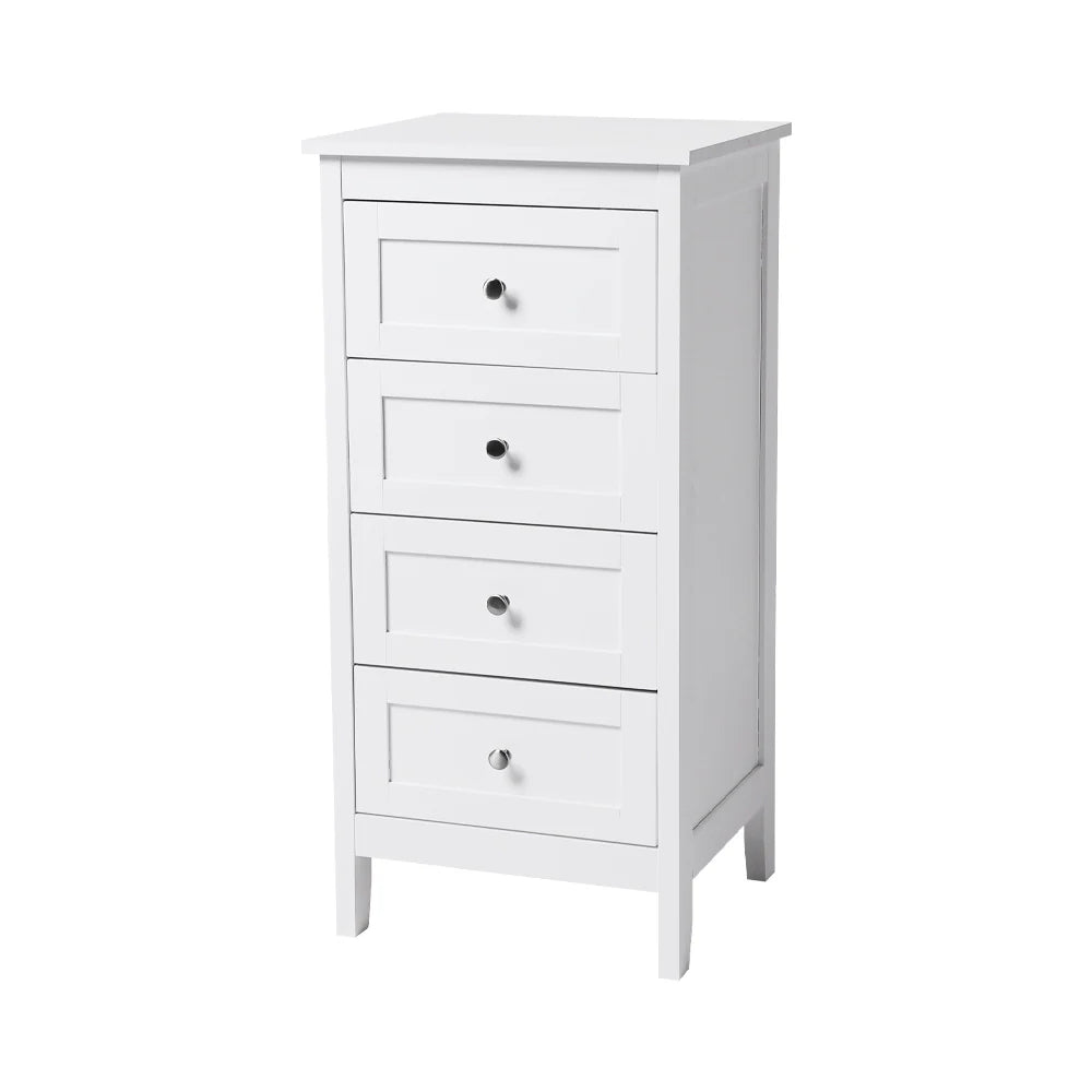 Classic White Wooden Chest Of Drawers