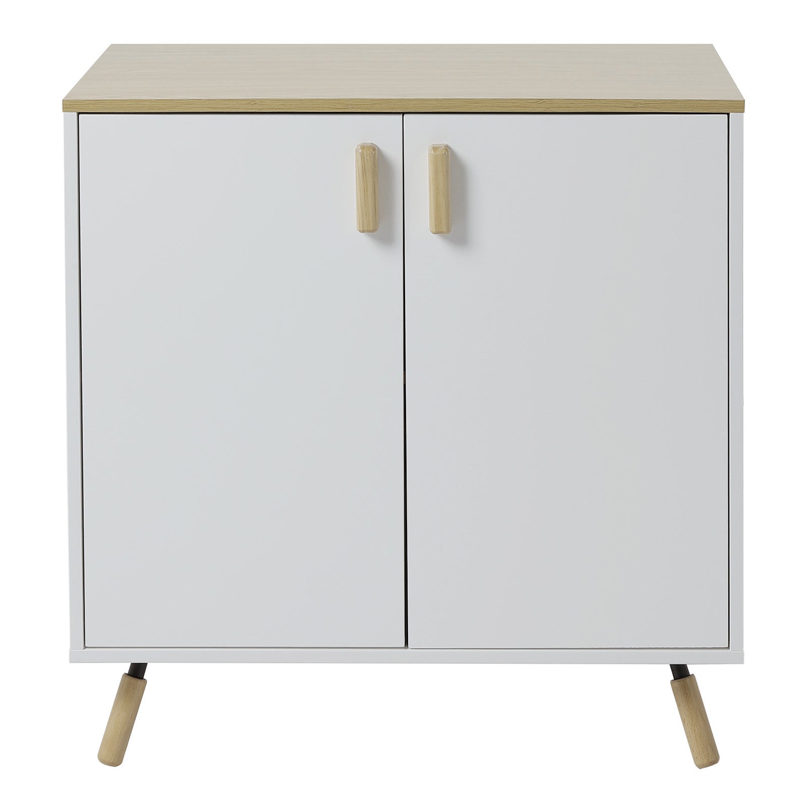 Simple-Styled White Wooden Cabinet Sideboard Storage