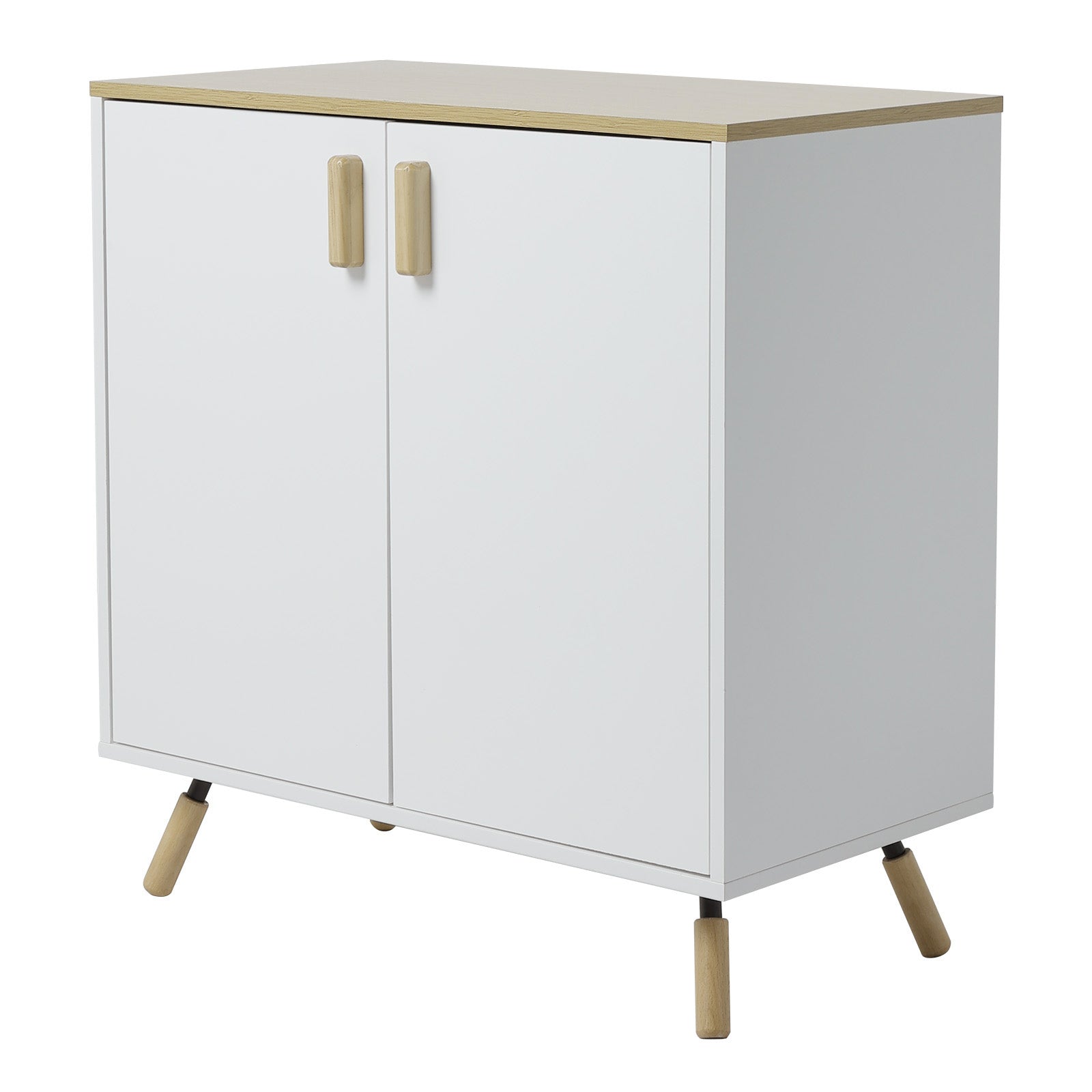 Simple-Styled White Wooden Cabinet Sideboard Storage