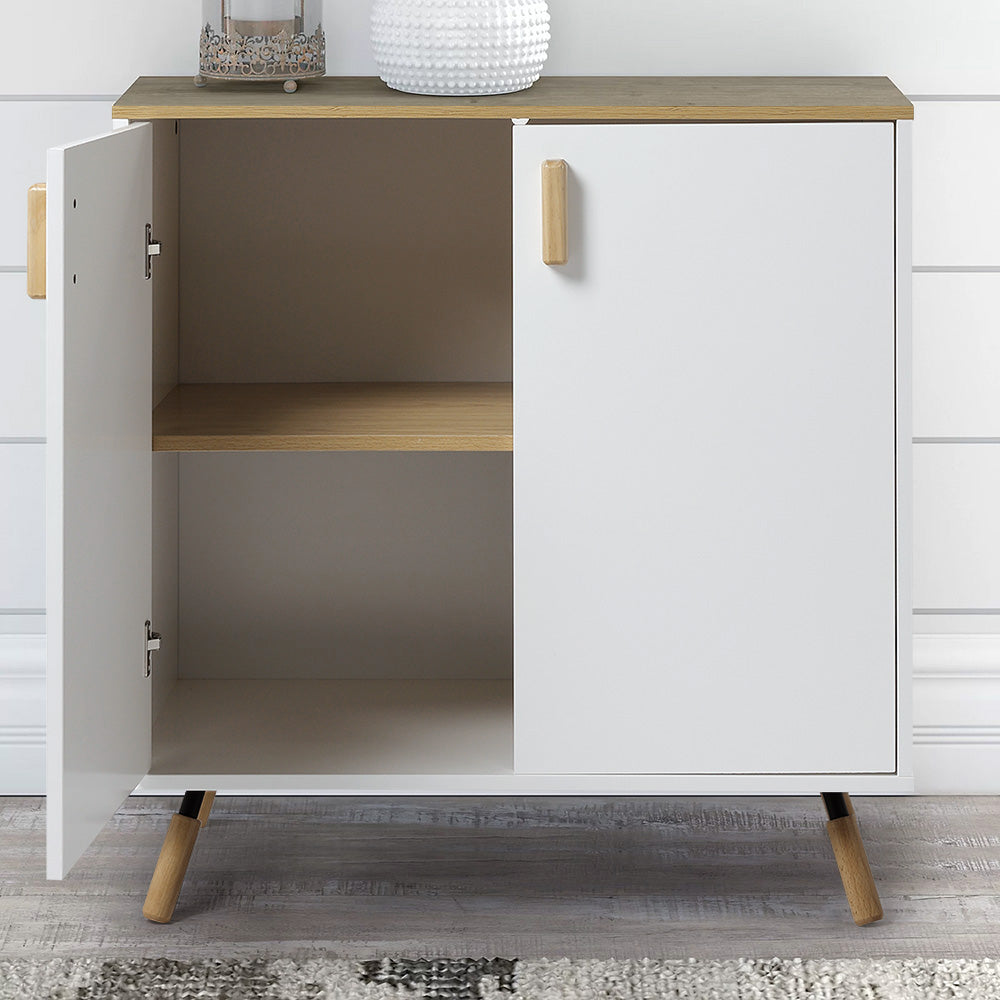 Simple-Styled White Wooden Cabinet Sideboard Storage