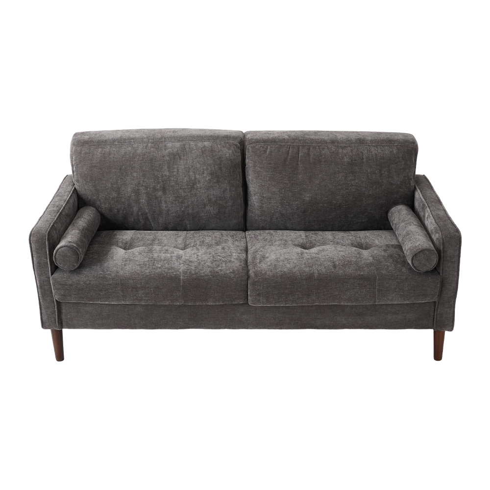 New 2 Seater Chenille Sofa with Tufted Seat and Removable Cushions