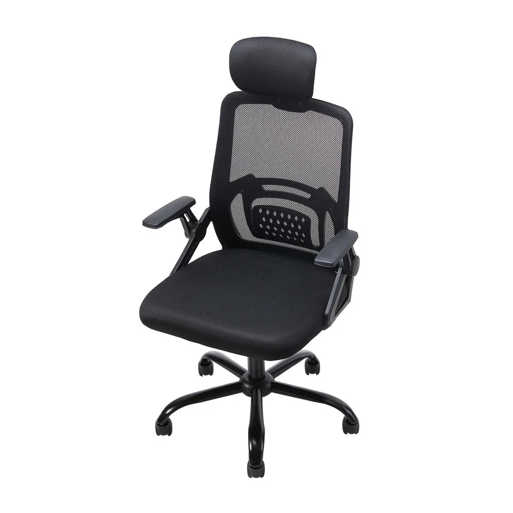 New Ergonomic Mesh Office Chair with Adjustable Headrest And 15° Tilt Recline Black