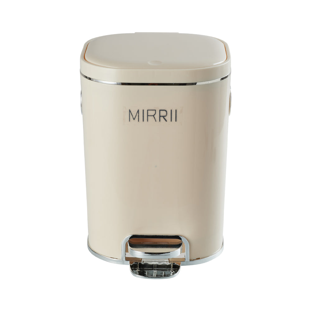 New 15L Cream Coloured Trash Bin with Lid