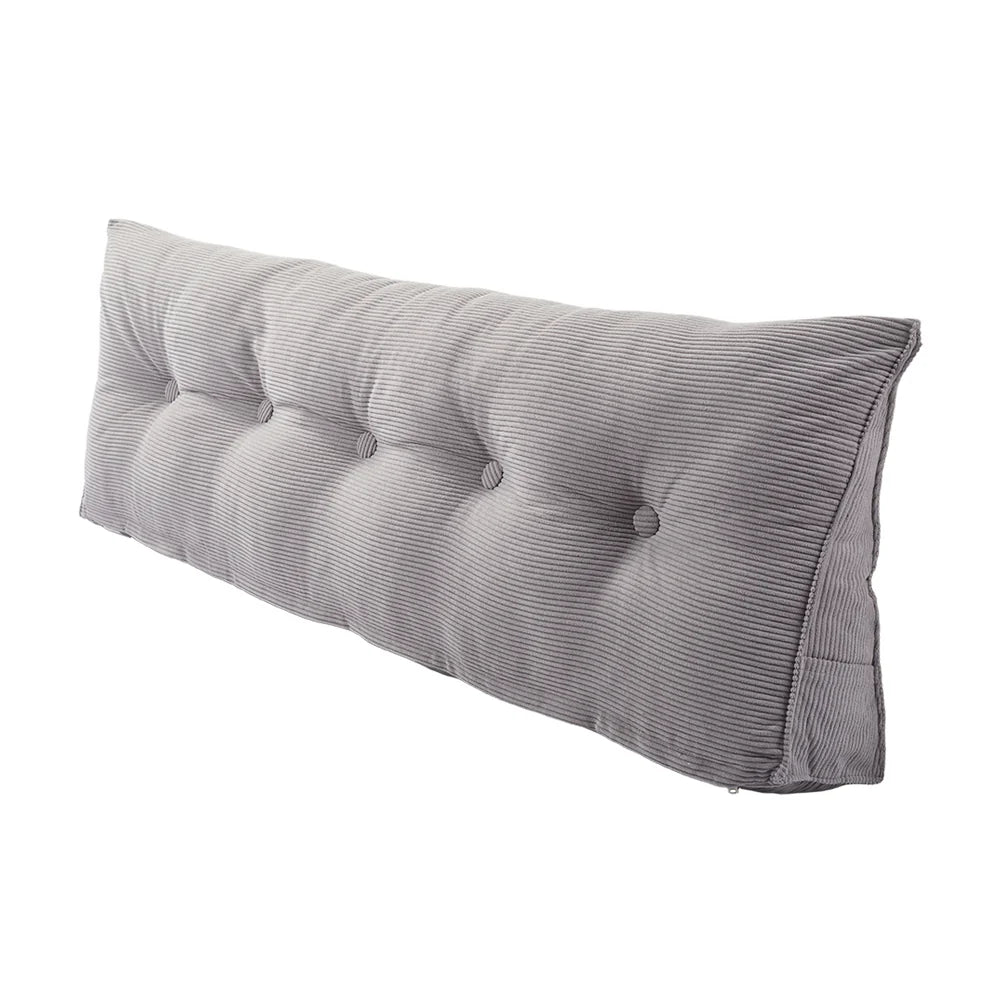 New Wedge Headboard Pillow with Removable Cover Light Grey