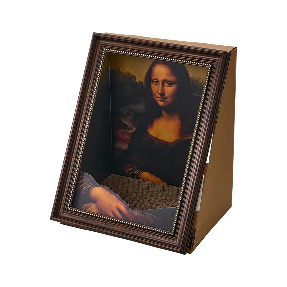 New Classic Art Inspired Cat House with Scratcher