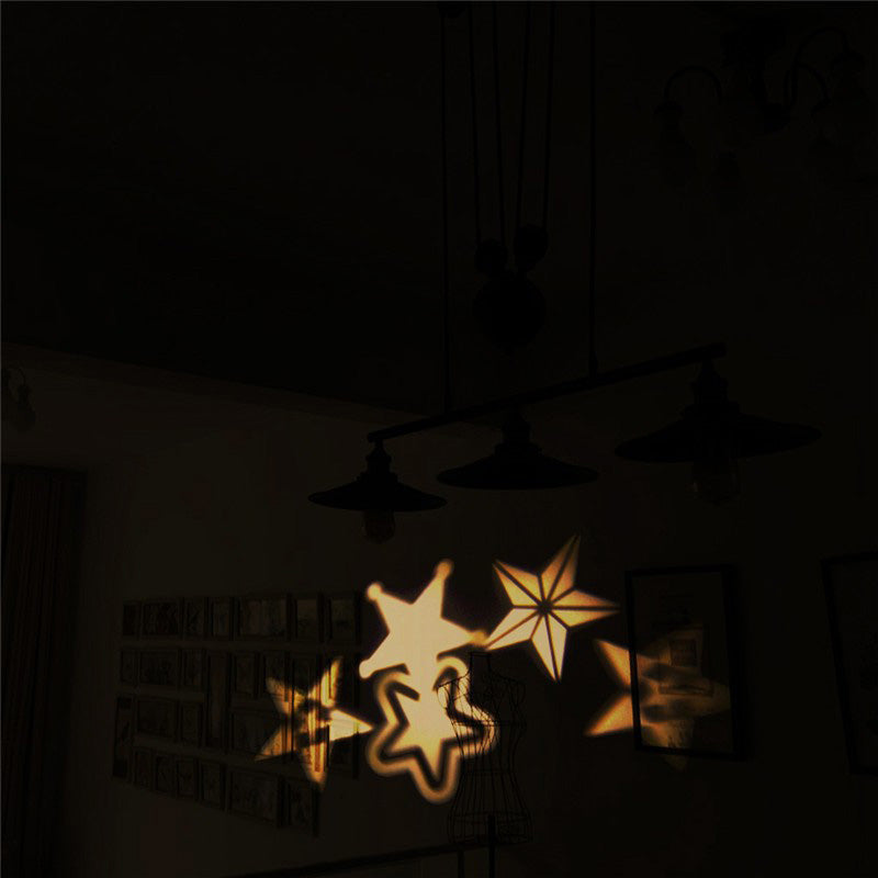 3D Star Projector Lamp with Plug Warm White