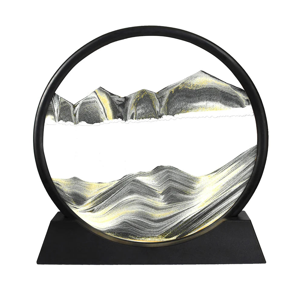 New 3D Decorative Moving Sand Art in Motion Grey