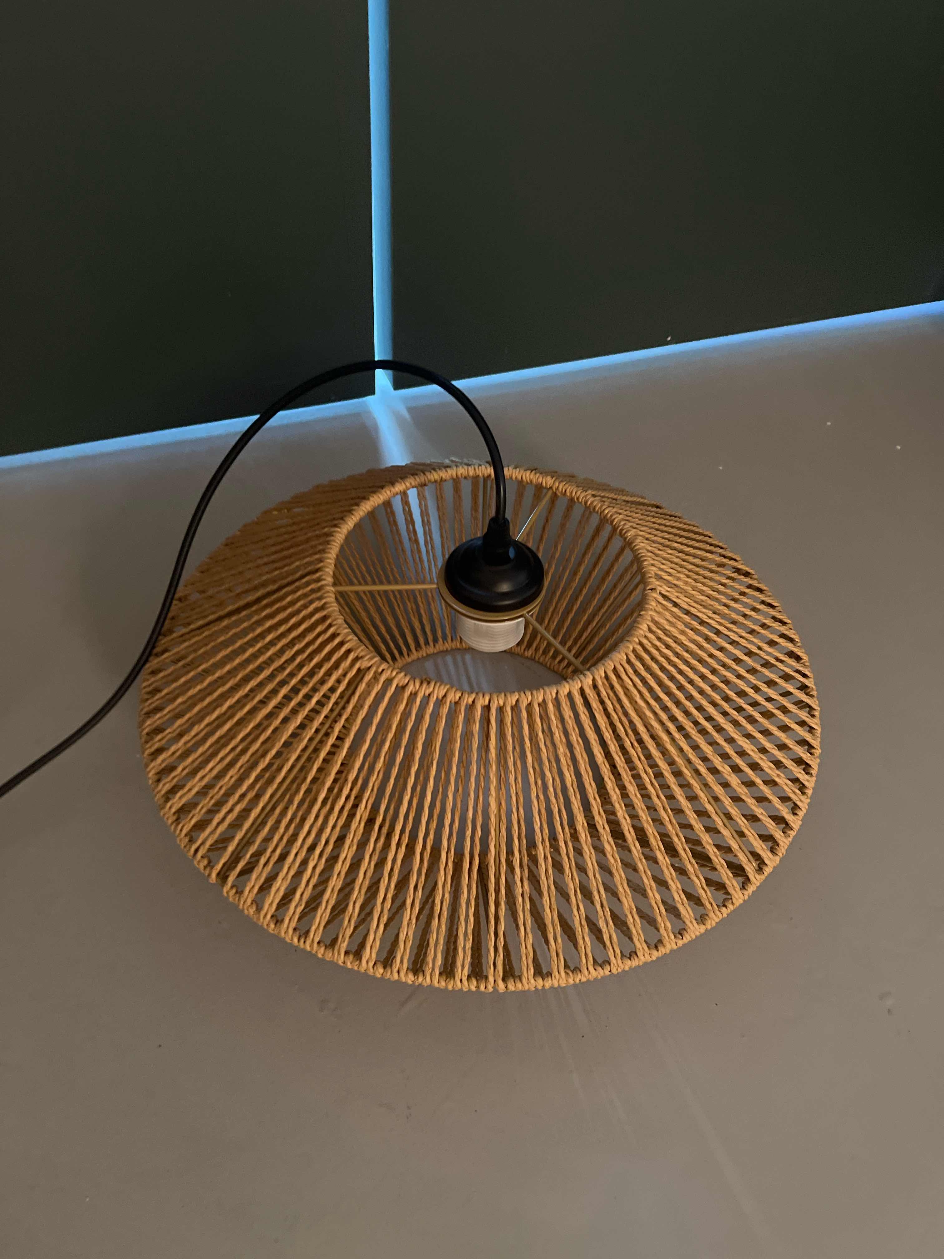 E27 Bulb Vintage Hemp Rope Ceiling Pendant Light