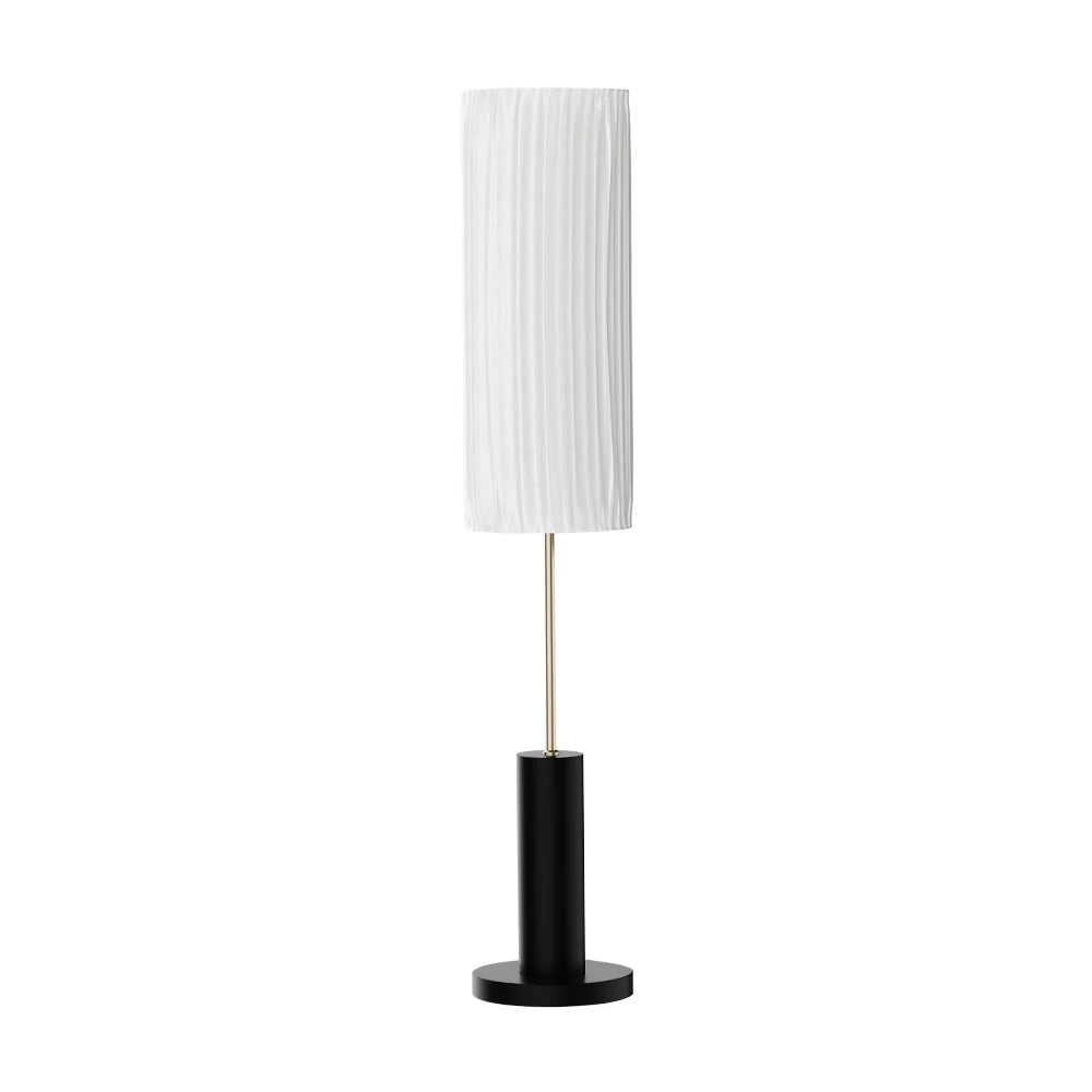 New 127CM Height E27 1 Light Fabric Lampshade Floor Lamp with Foot Switch White