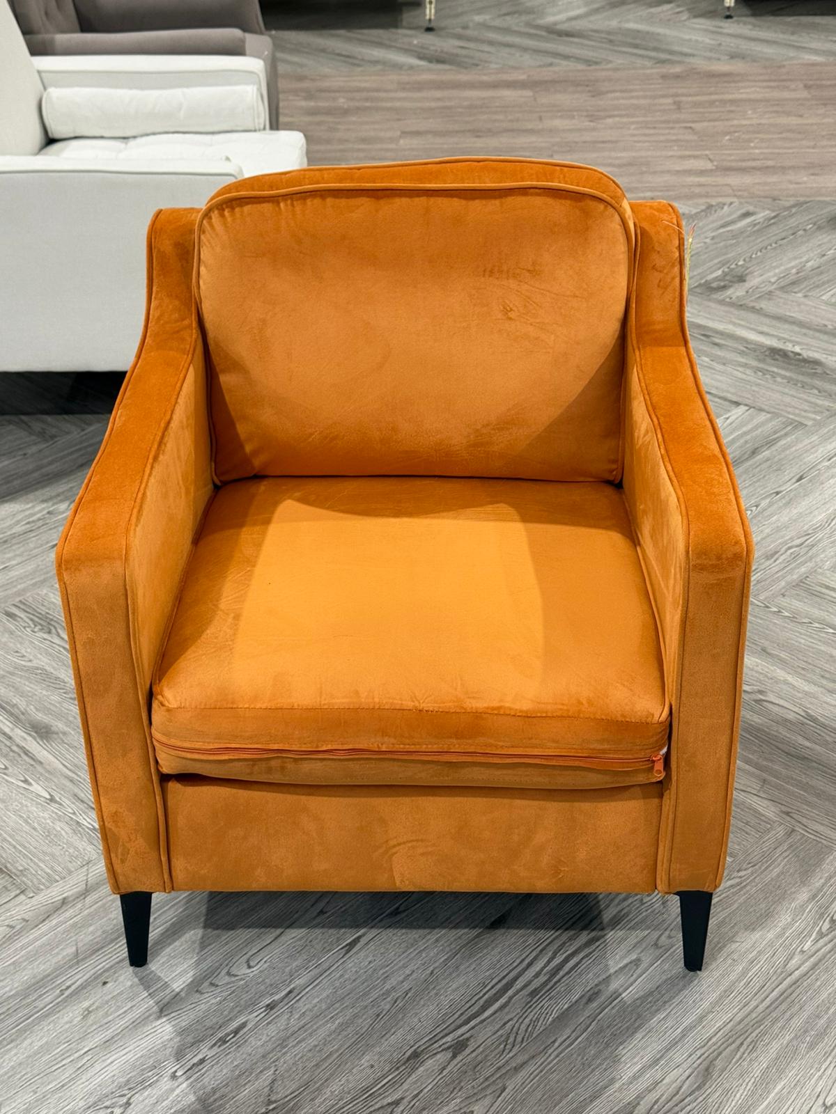 Fleece Single Sofa Armchair Orange