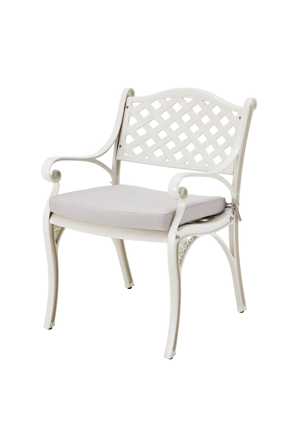 New Retro Cast Aluminium Garden Chairs White 1PC