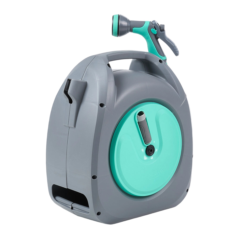New Portable Retractable Hose Reel with Water Pipe Grey