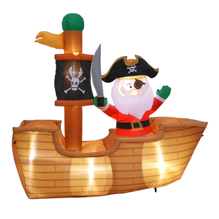 1.8M Inflatable Pirate Santa for Christmas Decoration