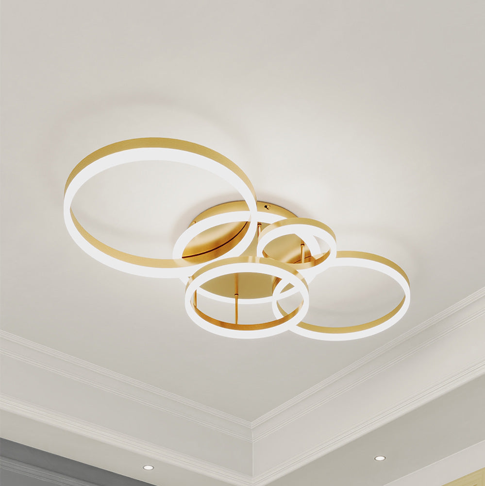 Loop Led Ceiling Light Classic Golden Loops Energy Efficient LED Ceiling Light 110cm W Non Di