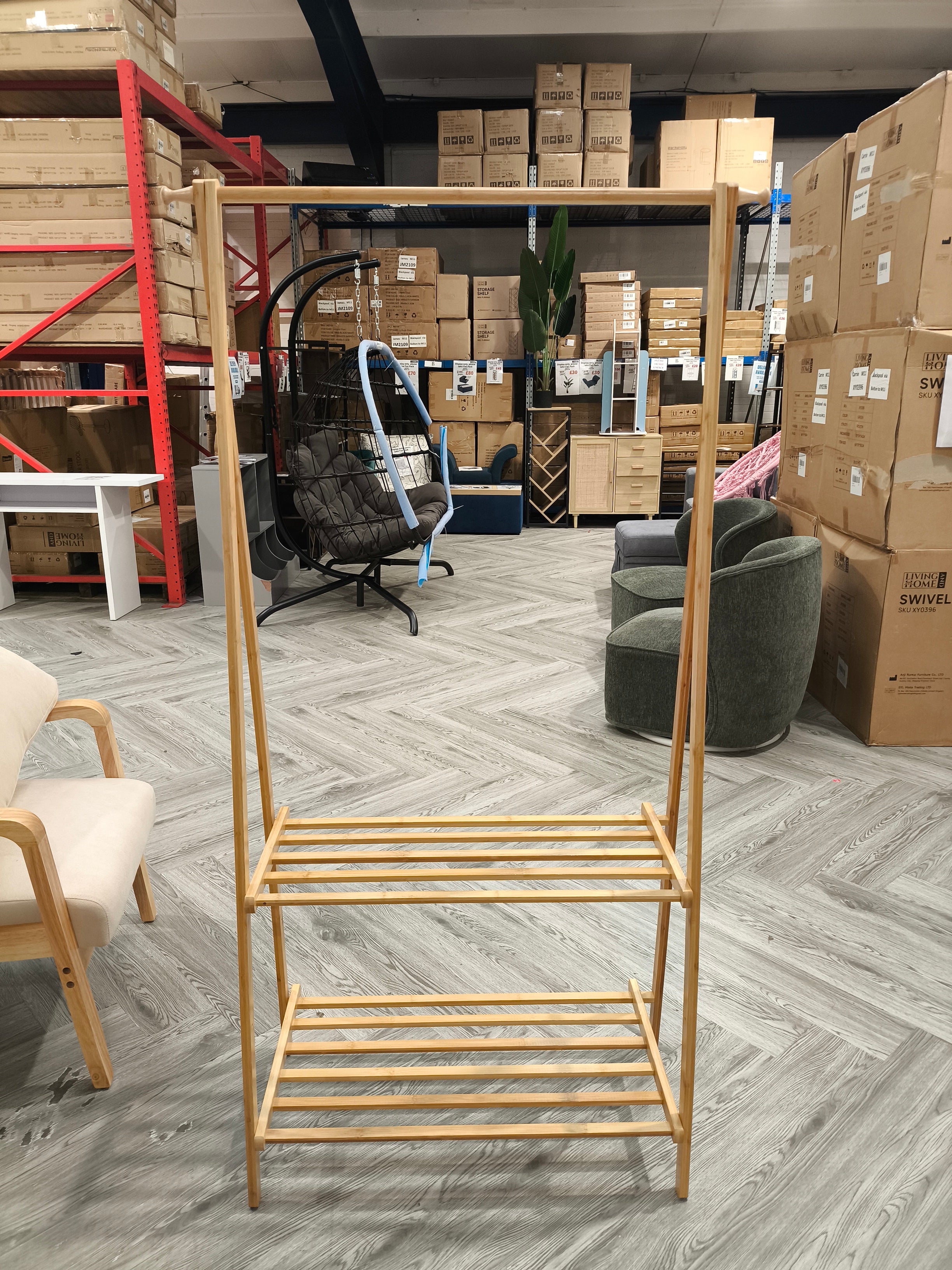 Wooden Clothes Rail Rack