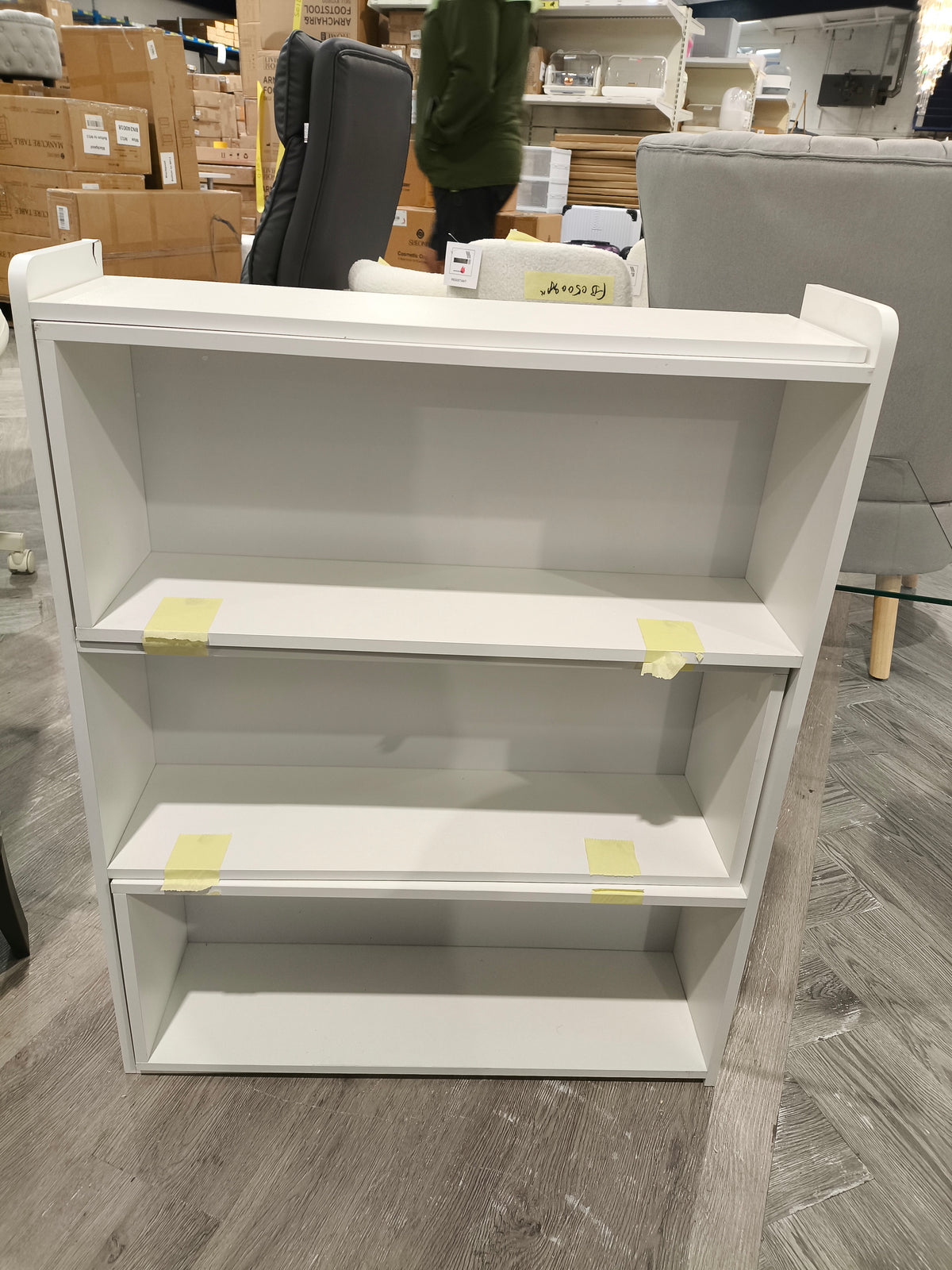 3 Tier Wood Modular Adjustable Bookshelf Storage Organiser White