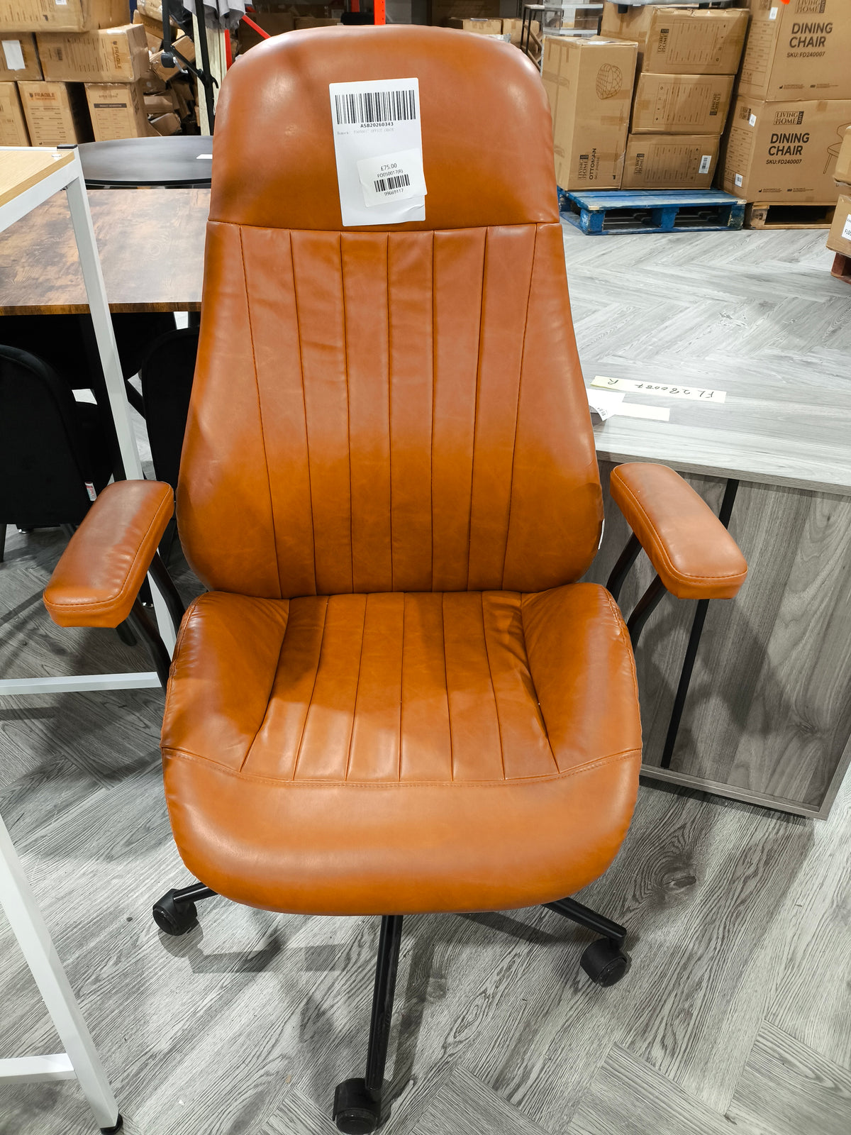 Mid Century Modern Office Chair with Casters