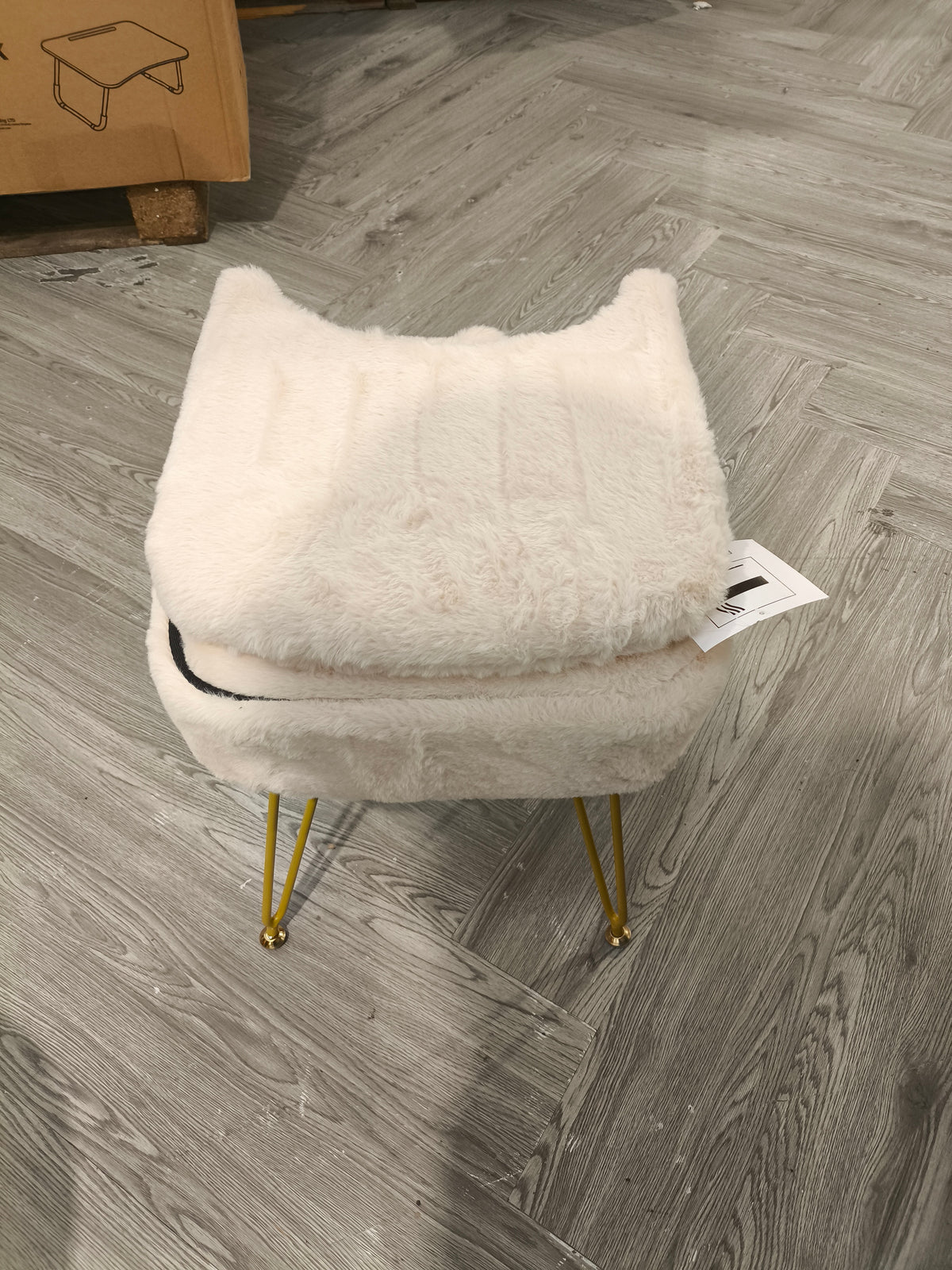 Modern Luxury Vanity Chair with Storage & Folding Backrest Pink