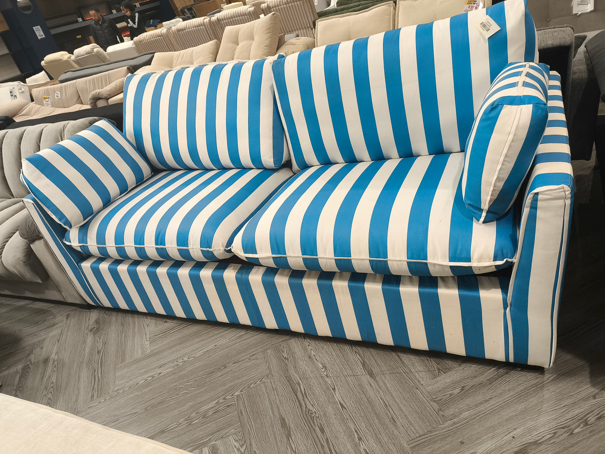 Retro Striped Fabric Handmade Sofa