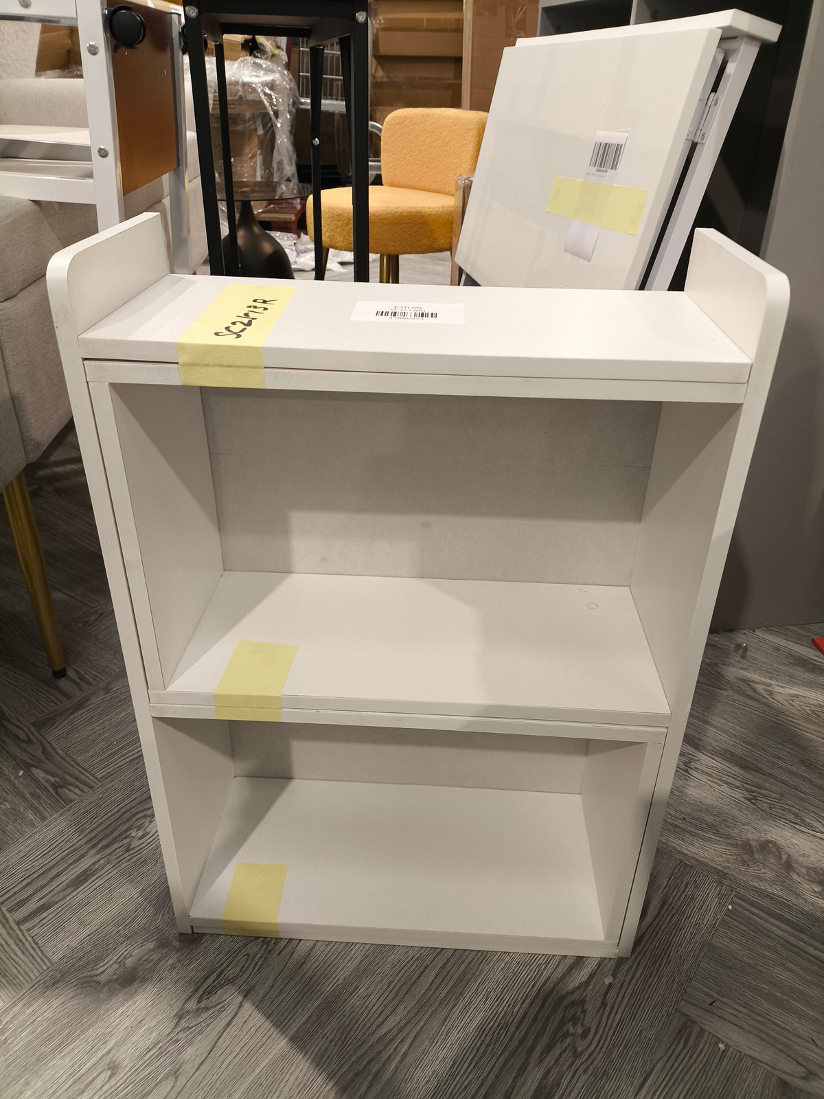 2 Tier Open Bookcase Storage Shelf White