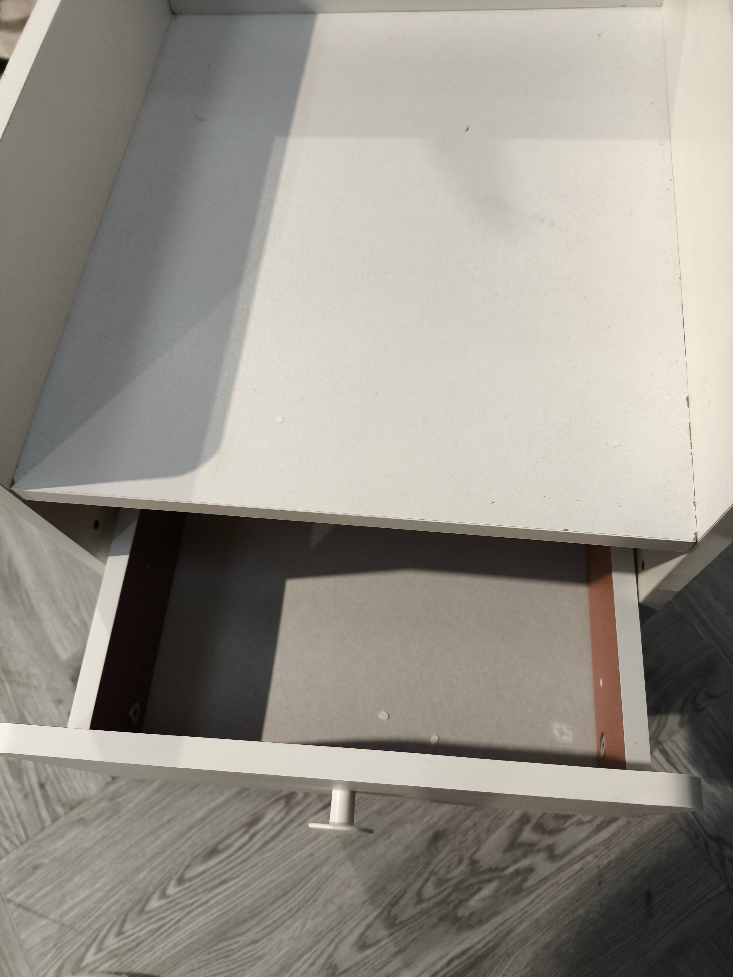 Modern 3 Drawer Bedside Table White