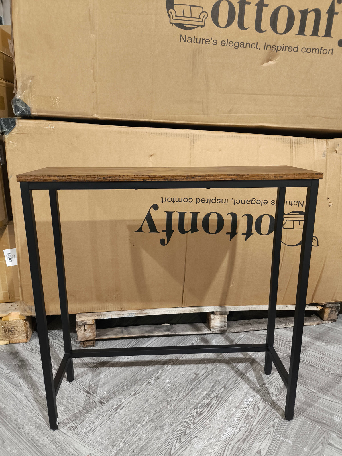 Brown Wooden Console Table 75 x 24 cm