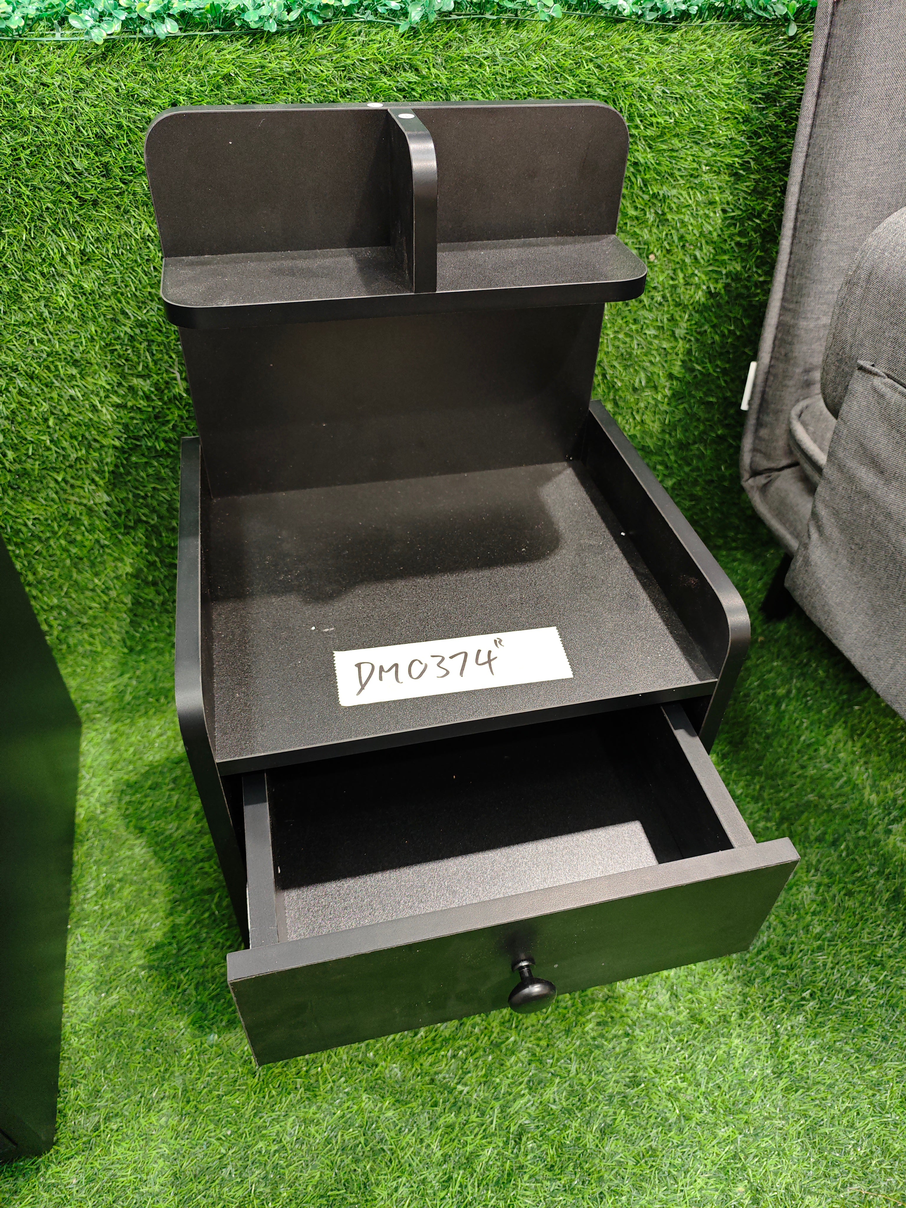 Wooden 2 Drawers Bedside Table Nightstand with a Shelf