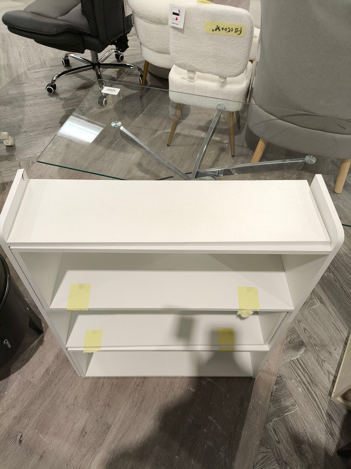 3 Tier Wood Modular Adjustable Bookshelf Storage Organiser White