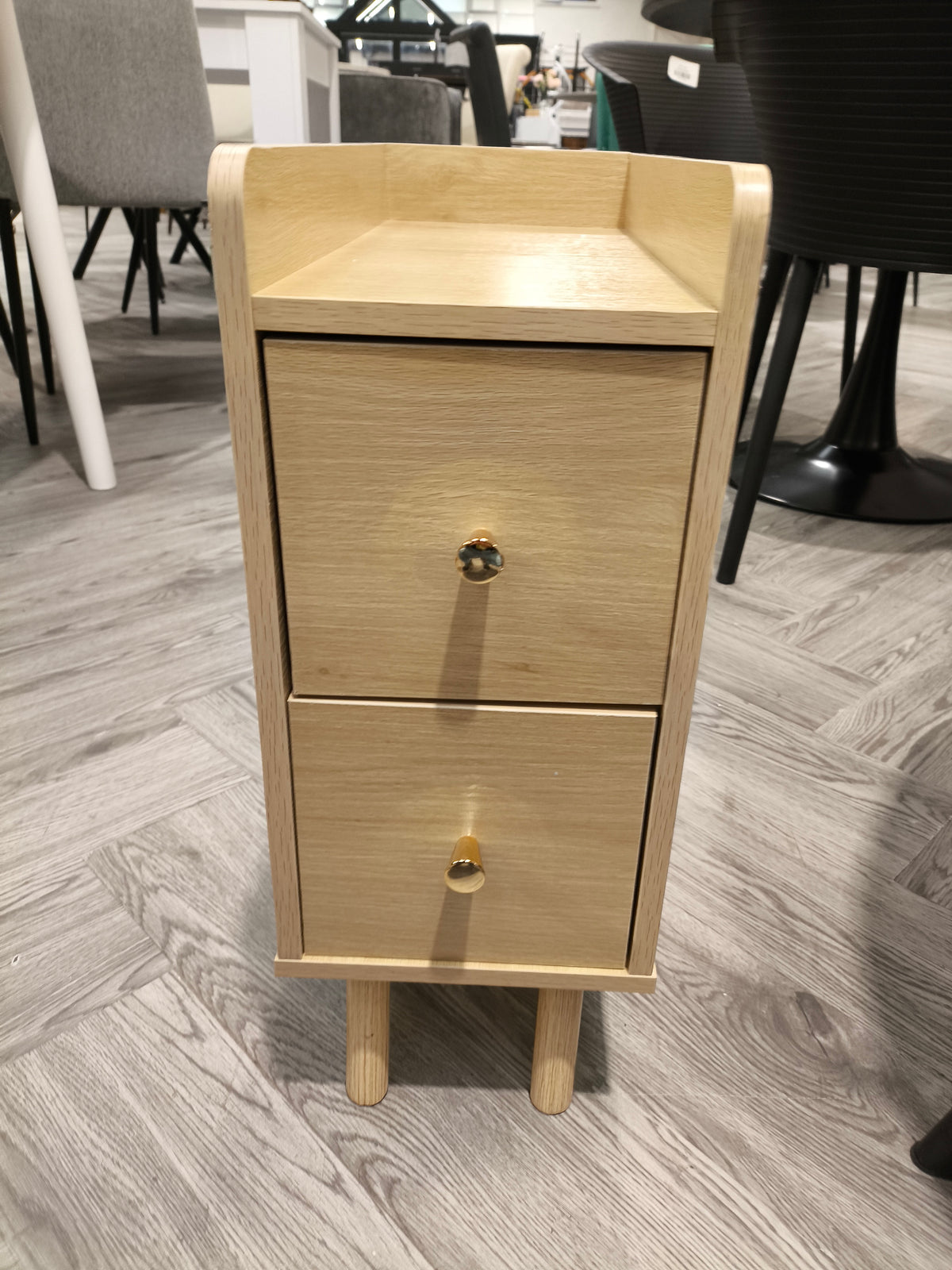 Modern MDF Bedside Table with 2 Drawers