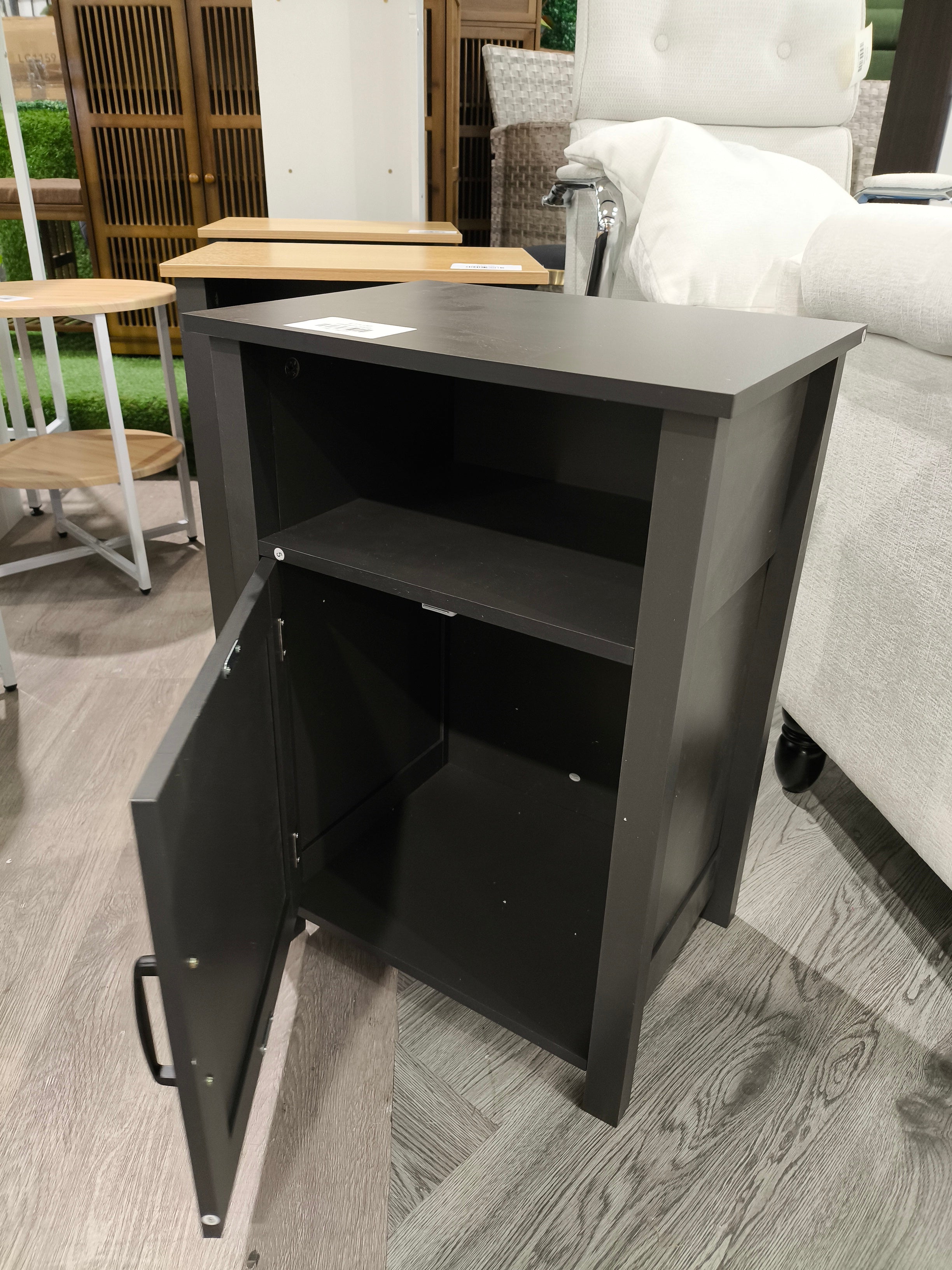 Melamine Faced MDF Bedside Table Brown
