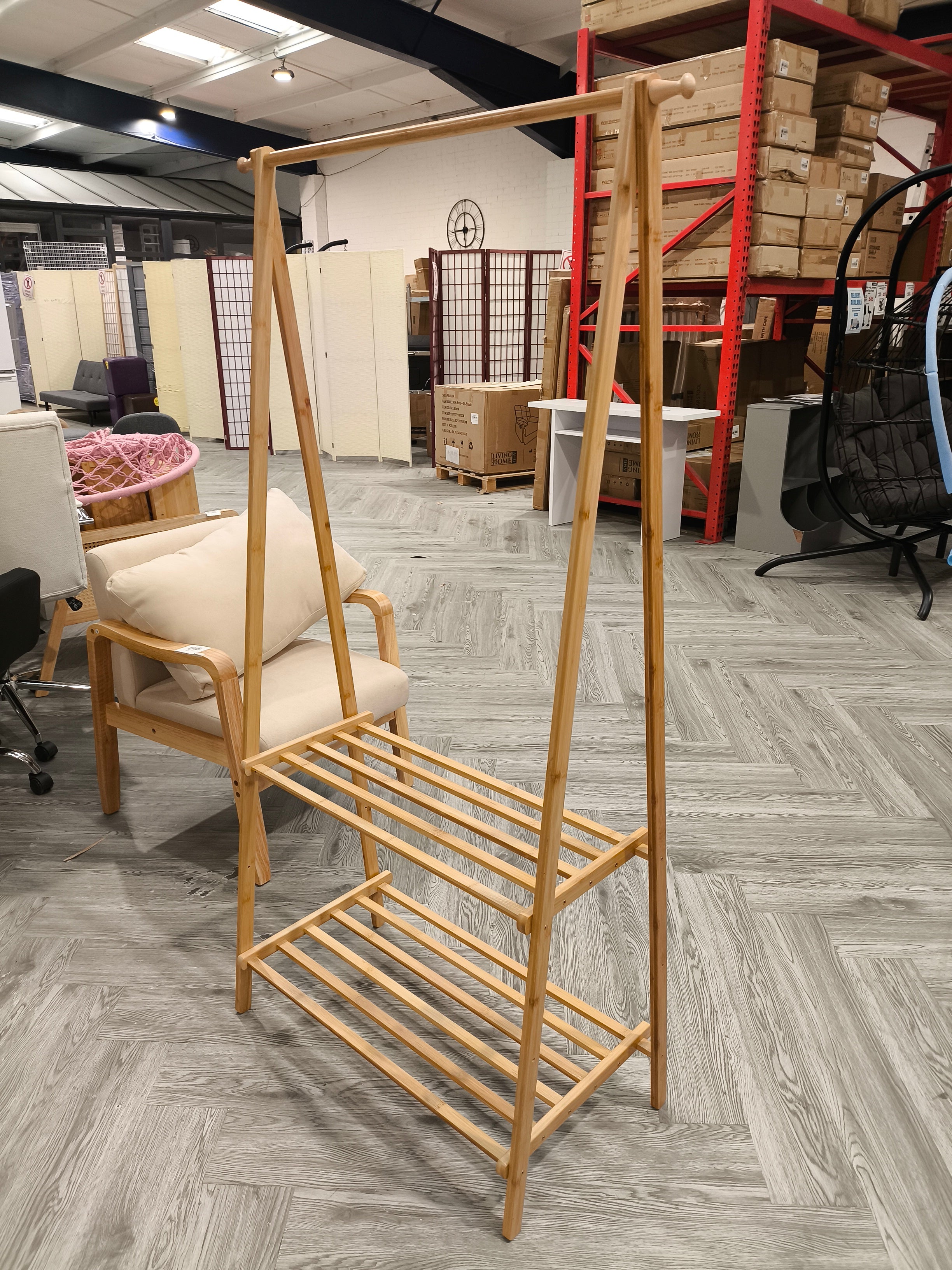 Wooden Clothes Rail Rack