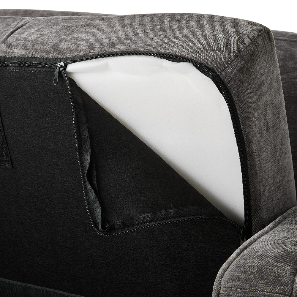 New Upholstered Single Sofa Armchair Dark Grey