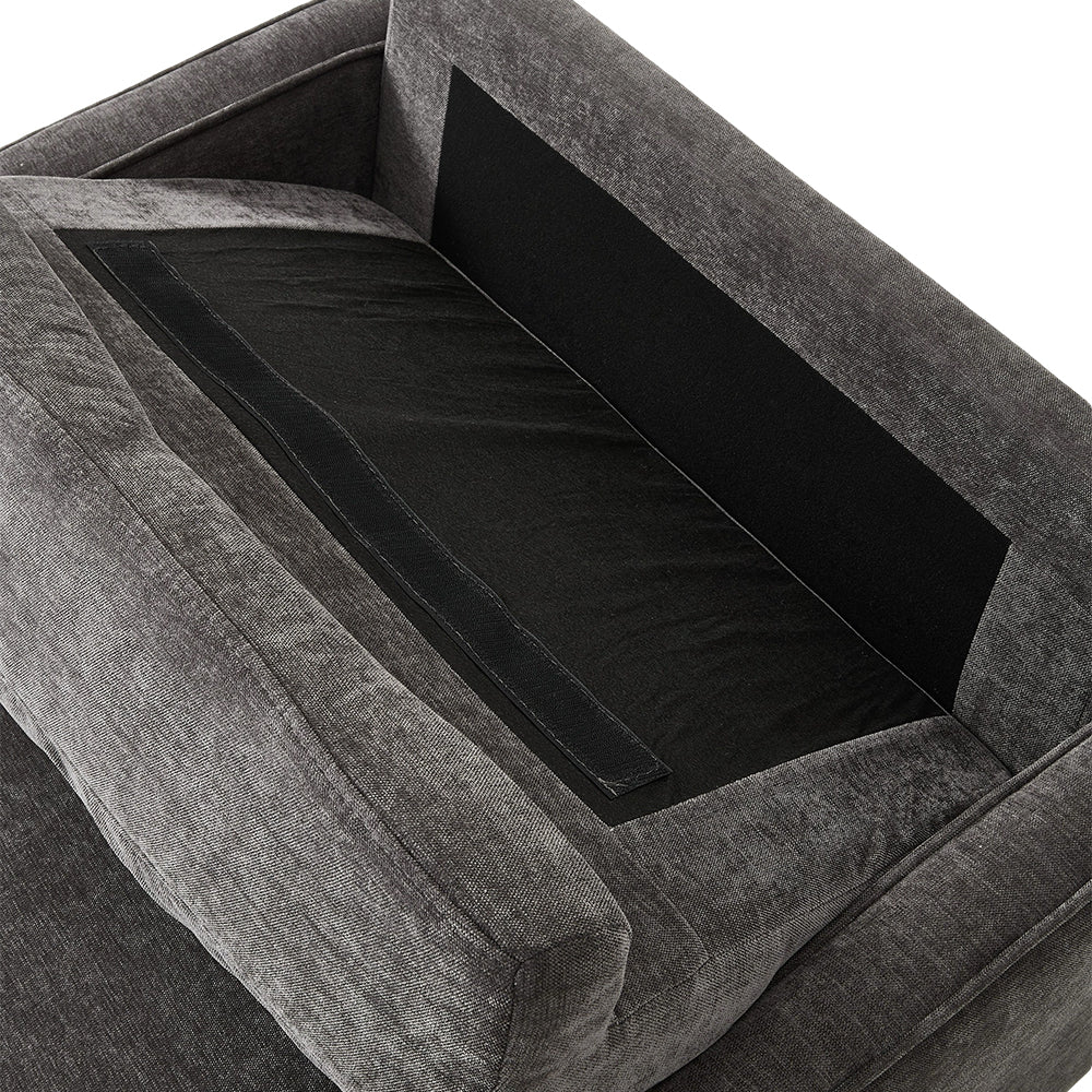 New Upholstered Single Sofa Armchair Dark Grey