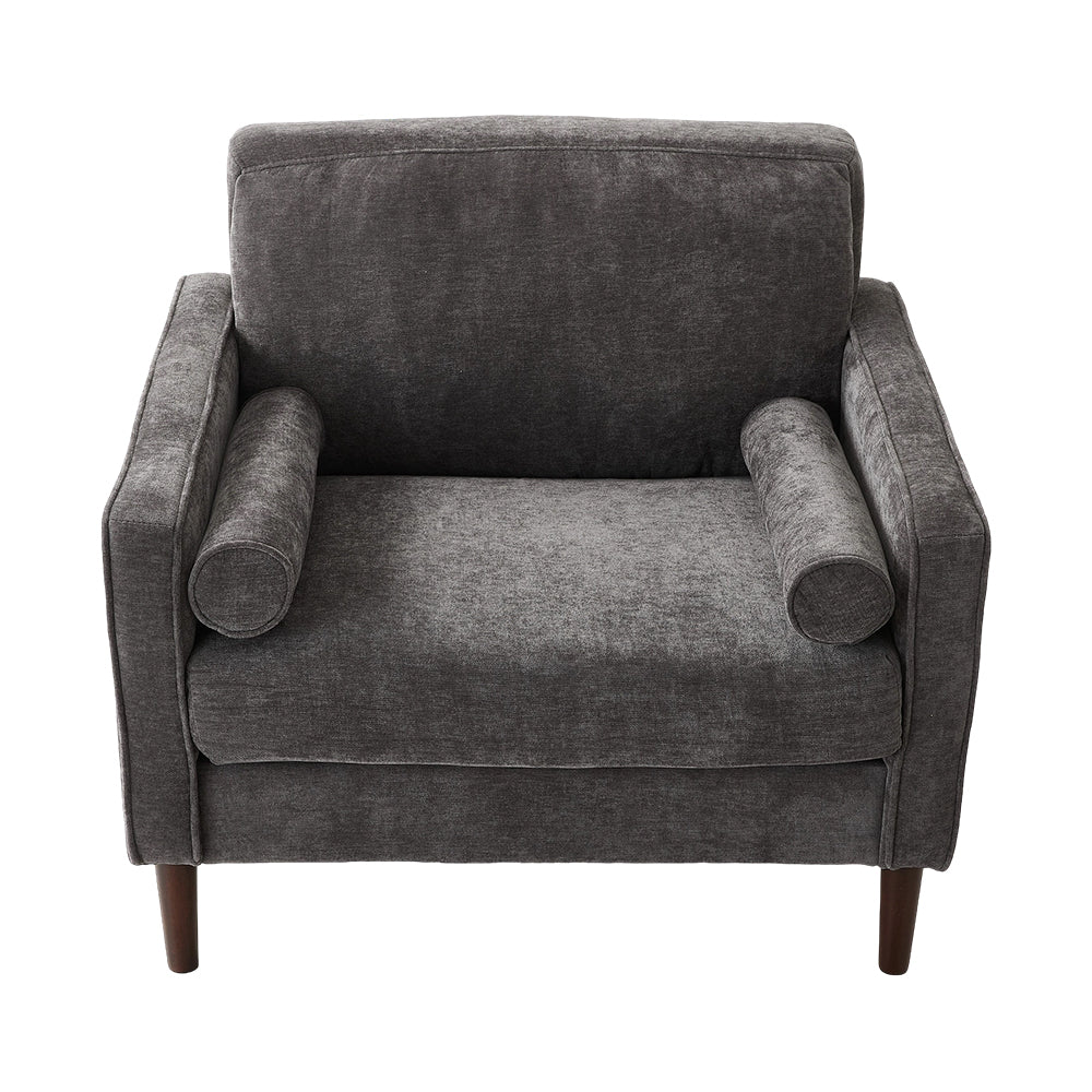 New Upholstered Single Sofa Armchair Dark Grey