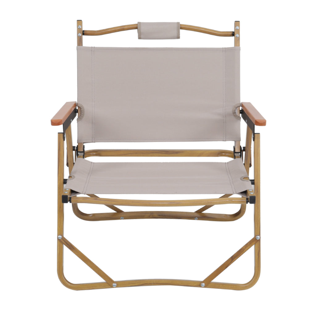 Indoor Outdoor Folding Lounge Chair Camping Armchair for Picnic