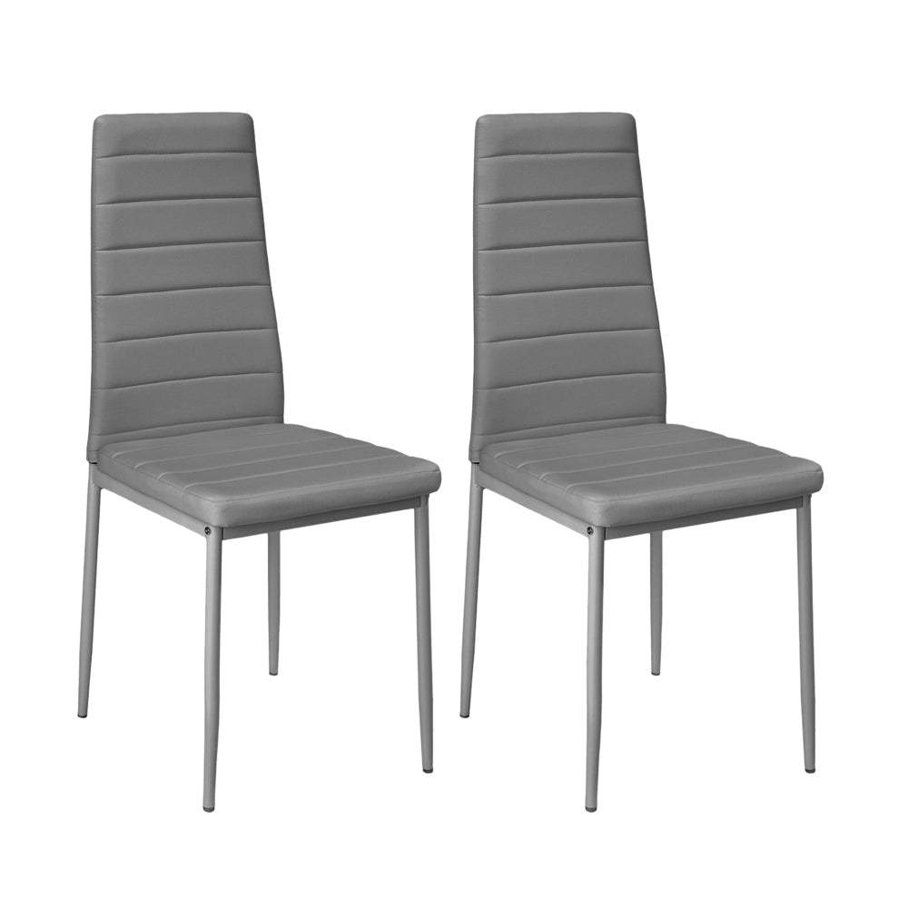 Faux Leather Upholstered Dining Chairs Set of 2/4