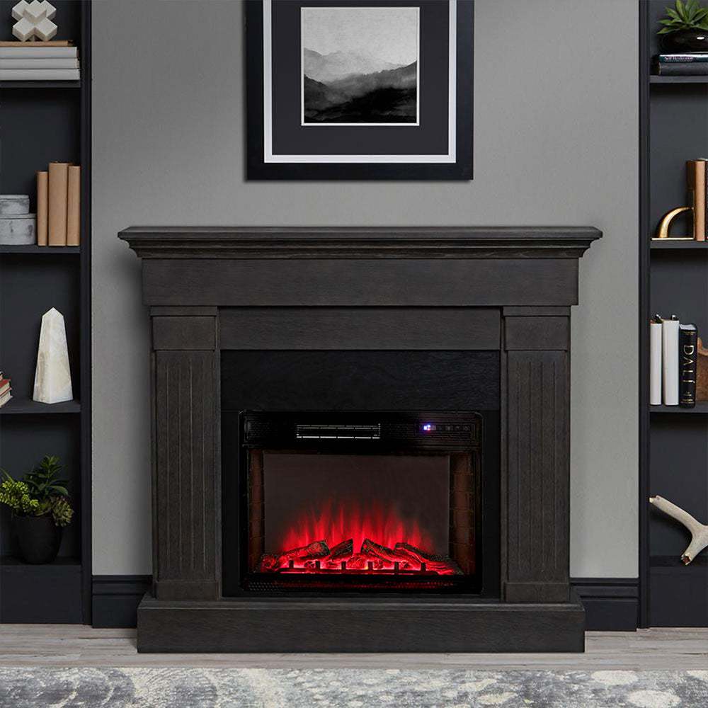 25 Inch Wall Mounted Electric Fireplace with Auto Safety Protection