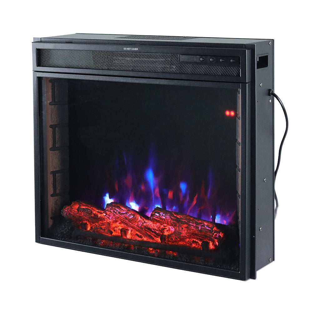 25 Inch Recessed Freestanding Inset Fireplace Electric Stove Heater