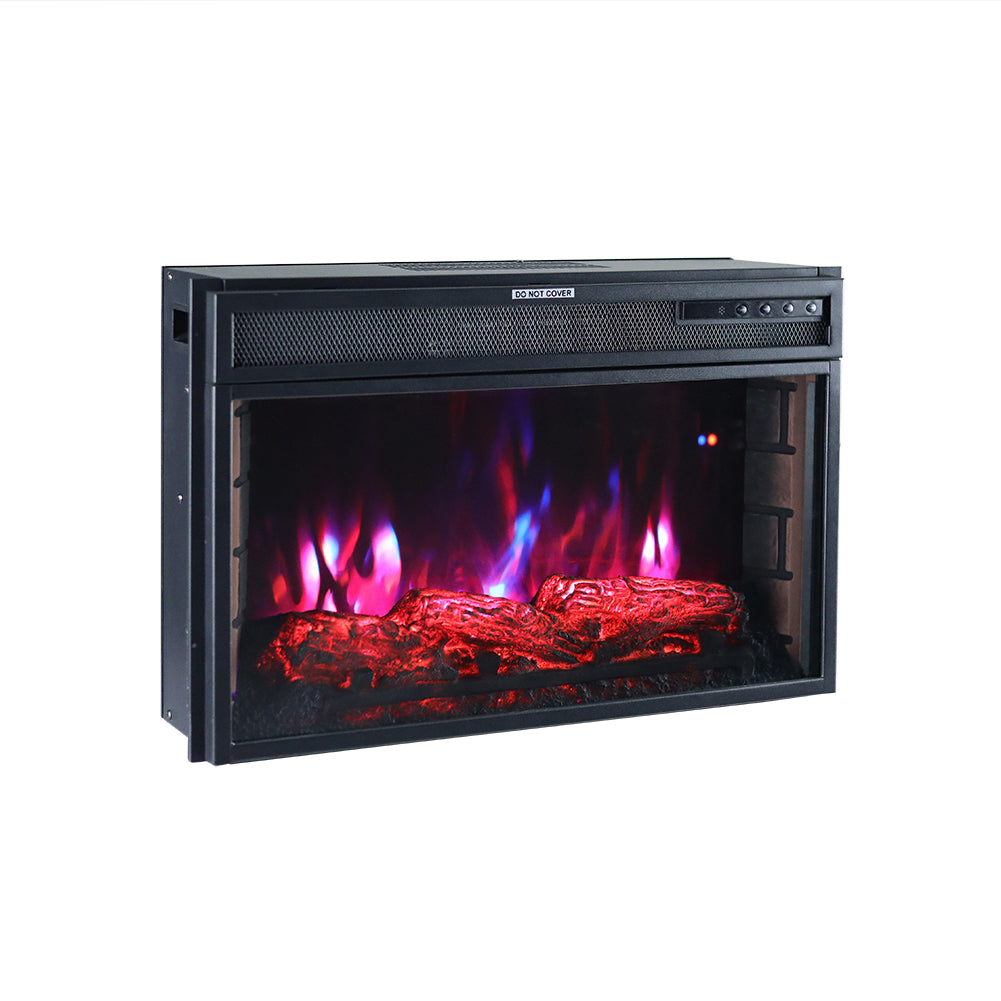 28 Inch Recessed Freestanding Electric Fireplace with 7 Flame Colours