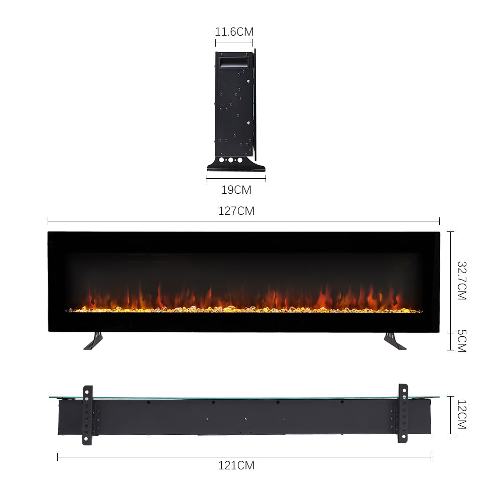 New 50/60 Inch Wall Mounted Freestanding Electric Fireplace